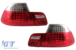 Píso fóta LED gia BMW Seirá 3 E46 Coupe Non-Facelift 1999-2003 Red Clear-image-6083988
