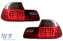 Píso fóta LED gia BMW Seirá 3 E46 Coupe Non-Facelift 1999-2003 Red Clear-image-6083991