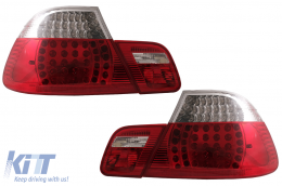Píso fóta LED gia BMW Seirá 3 E46 Coupe Non-Facelift 1999-2003 Red Clear-image-6083994