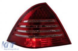 Píso fóta LED gia Mercedes C-Class W203 Sedan 2000-2004 Red Clear-image-6104838
