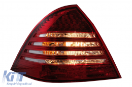 Píso fóta LED gia Mercedes C-Class W203 Sedan 2000-2004 Red Clear-image-6104840