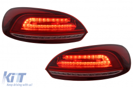 Píso fóta LED gia VW Scirocco Hatchback 137 Mk3 08-14 Kókkina dynamiká fóta strofís-image-6110145