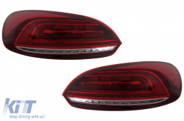 Píso fóta LED gia VW Scirocco Hatchback 137 Mk3 08-14 Kókkina dynamiká fóta strofís-image-6110153