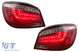 Píso fóta rávdou LED gia BMW Seirá 5 E60 LCI 2007-2010 Red Clear-image-6105798