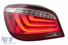 Píso fóta rávdou LED gia BMW Seirá 5 E60 LCI 2007-2010 Red Clear-image-6105800