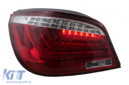 Píso fóta rávdou LED gia BMW Seirá 5 E60 LCI 2007-2010 Red Clear-image-6105806