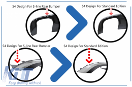 Píso Profulaktíras diachvths katállhlos gia Audi A4 B9 8W Sedan/ Avant (2016-2018) S4 Schediasmós For S-line-image-6055201