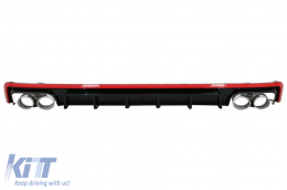 image-40-Píso Profulaktíras diachvths me ákra exátmishs katállhlos gia Audi A6 C8 4K Avant Sedan (2018-up) Red S6 Schediasmós