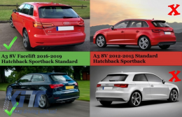 Píso Profulaktíras diachvths me Ákroi Exatmíseon Píso solínes katállhlos gia Audi A3 8V Ananéosh Chátsmpak Sportback (2016-2019) Standard Profulaktíras (SE) Schediasmós S3-image-6042487