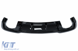 Píso Profulaktíras me Prosthíkh Spoiler profulaktíra mprostá katállhlo gia Audi A3 8V Ananéosh (2017-2019) Sedan Kamprioléta RS3 Profulaktíras móno Schediasmós S-line Piáno Mavro-image-6084990