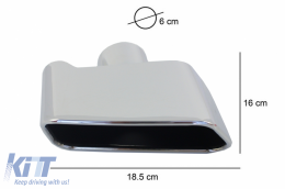 Píso Profulaktíras & Plaϊná Kit me diachvth kai Ákroi Exatmíseon Chrómio katállhlo gia BMW Seirá 5 F10 (2011-2017) Schediasmós M-Performance-image-6076381
