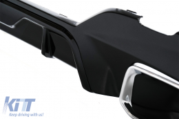 Píso Profulaktíras profulaktíras diachvths me Chrómio exátmishs chromíou katállhlos gia BMW Seirá 3 G20 G28 Sedan G21 Touring (2018-up) M340i M Look Piáno Mavro-image-6078161