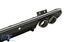 Píso profulaktíras spoiler valance diffuser Double Outlet katállhlo gia Audi Q5 8R Ananéosh (2013-2016) S-Line Profulaktíras-image-6041996