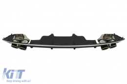 Píso profulaktíras spoiler valance diffuser Double Outlet katállhlo gia Audi Q5 8R Ananéosh (2013-2016) S-Line Profulaktíras-image-6041997