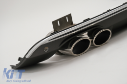 Píso profulaktíras spoiler valance diffuser Double Outlet katállhlo gia Audi Q5 8R Ananéosh (2013-2016) S-Line Profulaktíras-image-6042000