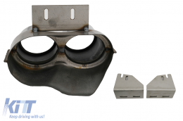 Píso profulaktíras spoiler valance diffuser Double Outlet katállhlo gia Audi Q5 8R Ananéosh (2013-2016) S-Line Profulaktíras-image-6042002