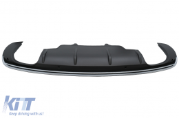 Píso profulaktíras spoiler valance diffuser Double Outlet katállhlo gia Audi Q5 8R Ananéosh (2013-2016) S-Line Profulaktíras-image-6042003