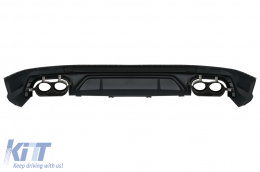 Píso profulaktíras spoiler valance diffuser Double Outlet katállhlo gia Audi Q5 SUV FY S-Line (2018-2020) me Ashmí Ákroi Exatmíseon-image-6078722