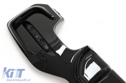 Píso profulaktíras spoiler valance diffuser Diplí Diplí Éxodos katállhlh gia BMW Seirá 1 F20 F21 LCI (2015-2019) Piáno Mavro-image-6087649