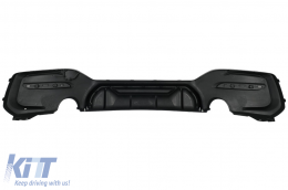 Píso profulaktíras spoiler valance diffuser Twin Outlet Single katállhlo gia BMW Seirá 1 F20 F21 LCI (2015-2019) Piáno Mavro Antagonismós Schediasmós-image-6087202