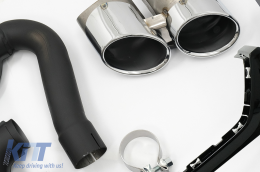 Píso profulaktíras spoiler valance diffuser Double Outlet katállhlo gia Audi Q8 S-Line (2018-2023) Ashmí Tips-image-6087475