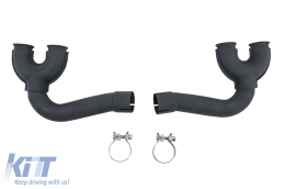 Píso profulaktíras spoiler valance diffuser Double Outlet katállhlo gia Audi Q8 S-Line (2018-2023) Mavro Tips-image-6128771