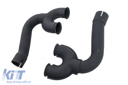 Píso profulaktíras spoiler valance diffuser Double Outlet katállhlo gia Audi Q8 S-Line (2018-2023) Mavro Tips-image-6128772