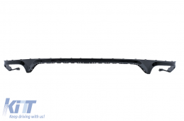 Píso profulaktíras spoiler valance diffuser Double Outlet katállhlo gia Audi Q8 S-Line (2018-2023) Mavro Tips-image-6128773