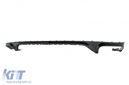 Píso profulaktíras spoiler valance diffuser Double Outlet katállhlo gia Audi Q8 S-Line (2018-2023) Mavro Tips-image-6128774