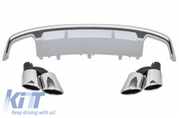 image-73-Píso Profulaktíras Valance Air Diffuser me Ákroi Exatmíseon katállhlos gia Audi A7 4G Ananéosh (2015-2018) S7 Schediasmós Móno Kanonikós Profulaktíras