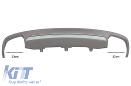 Píso Profulaktíras Valance Air Diffuser katállhlos gia Audi A6 4G (2012-2015) S6 Schediasmós-image-6069729