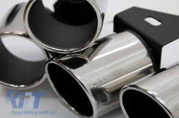 Píso Profulaktíras Valance Air Diffuser katállhlos gia Audi A4 B8 Ananéosh (2012-2015) me Ákroi Exatmíseon Tail Pipes Limouzína Avant S4 Schediasmós-image-6055029