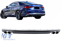 Píso Profulaktíras Valance Air Diffuser katállhlos gia Audi A5 F5 S-Line (2017-2019) S5 Schediasmós-image-6084034