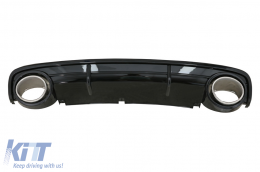 Píso Profulaktíras Valance Air Diffuser katállhlos gia Audi A6 C6 4F (2004-2008) Sedan Avant RS Schediasmós Mavro-image-6084267