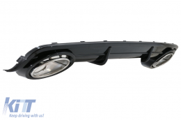 Píso Profulaktíras Valance Air Diffuser katállhlos gia Audi A6 C6 4F (2004-2008) Sedan Avant RS Schediasmós Mavro-image-6084271