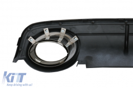 Píso Profulaktíras Valance Air Diffuser katállhlos gia Audi A6 C6 4F (2004-2008) Sedan Avant RS Schediasmós Mavro-image-6084273