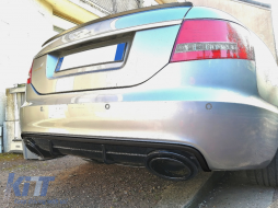 Píso Profulaktíras Valance Air Diffuser katállhlos gia Audi A6 C6 4F (2004-2008) Sedan Avant RS Schediasmós Mavro-image-6089987