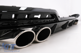 Píso Profulaktíras Valance Air Diffuser katállhlos gia Audi A5 F5 Ananéosh S-Line (2020-Up) Piáno Mavro-image-6091586