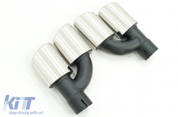 Píso Profulaktíras Valance Air Diffuser katállhlos gia Audi A5 F5 Ananéosh S-Line (2020-Up) Piáno Mavro-image-6091594