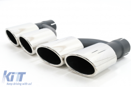 Píso Profulaktíras Valance Air Diffuser katállhlos gia Audi A5 F5 Ananéosh S-Line (2020-Up) Piáno Mavro-image-6091595