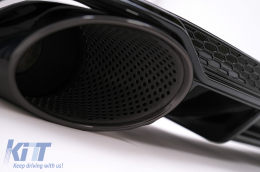Píso Profulaktíras Valance Diffuser Ákroi Exatmíseon gia Audi A4 B9 8W (2016-2018) Sedan Avant for S Line Profulaktíras-image-6097219
