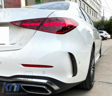 Plaϊná ptervgia Píso Profulaktíras katállhla gia Mercedes C Class W206 Seirá Athlhtikí (2021-Up) Piáno Mavro-image-6091919