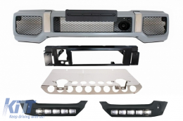 Plaque protection pour MERCEDES Classe G W463 89-17 DRL Lights Pare-chocs G65 Look-image-6068844