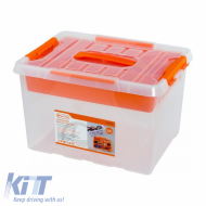 Plastic Storage Box With Cap Transparent 40.4x30.4x25.7cm 22Lt Tactix 320266