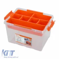 Plastic Storage Box With Cap Transparent 40.4x30.4x25.7cm 22Lt Tactix 320266-image-6311103