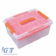 Plastic Storage Box With Cap Transparent 40.4x30.4x25.7cm 22Lt Tactix 320266-image-6311104