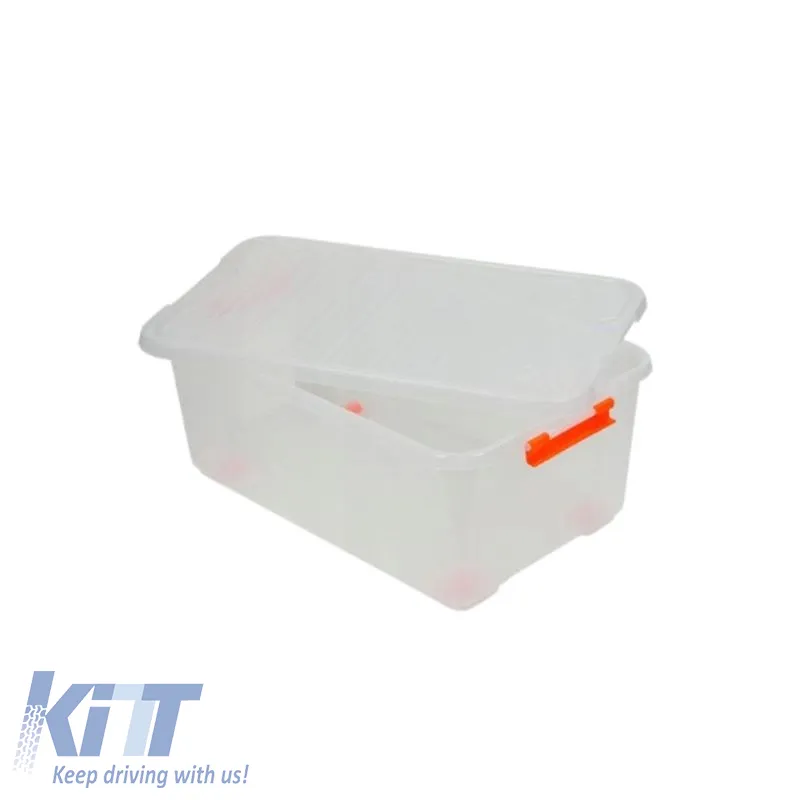 Plastic Storage Box With Cap Transparent 58x37.5x23.5cm 35Lt Tactix 320280