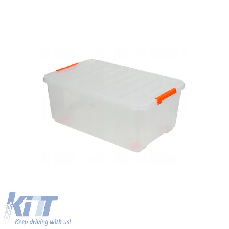 Plastic Storage Box With Cap Transparent 58x37.5x23.5cm 35Lt Tactix 320280