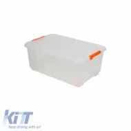 Plastic Storage Box With Cap Transparent 58x37.5x23.5cm 35Lt Tactix 320280-image-6311717