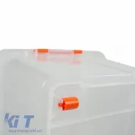Plastic Storage Box With Cap Transparent 58x37.5x34.5cm 52Lt Tactix 320282-image-6312621